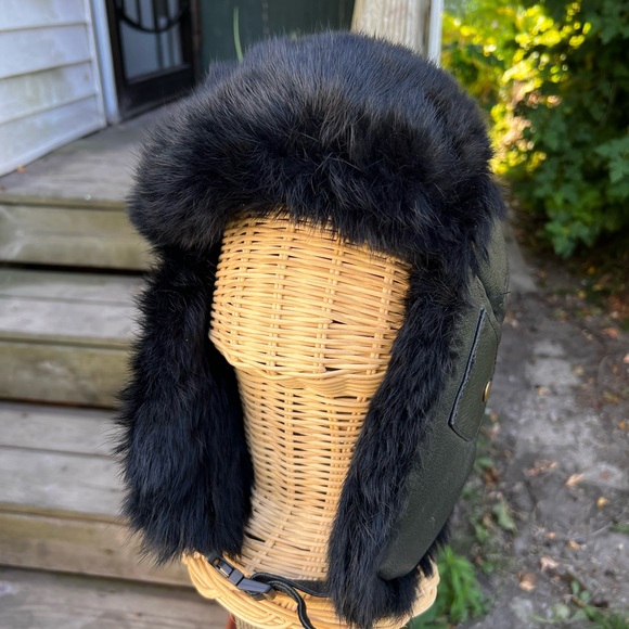 MAD BOMBER Leather and Rabbit Fur Trapper Hat - Picture 1 of 6